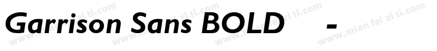 Garrison Sans BOLD 语言英文字体转换